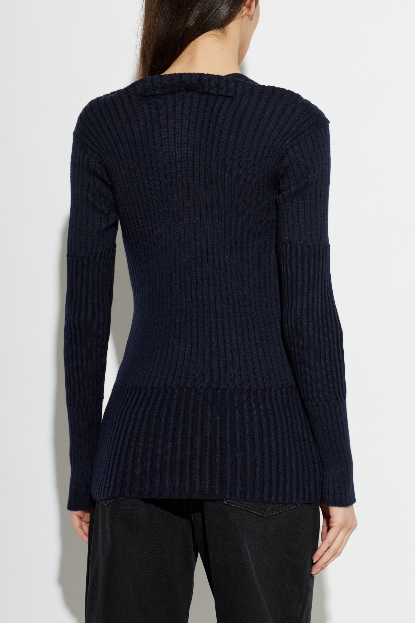 Navy blue Ribbed cashmere sweater Bottega Veneta - Vitkac Canada
